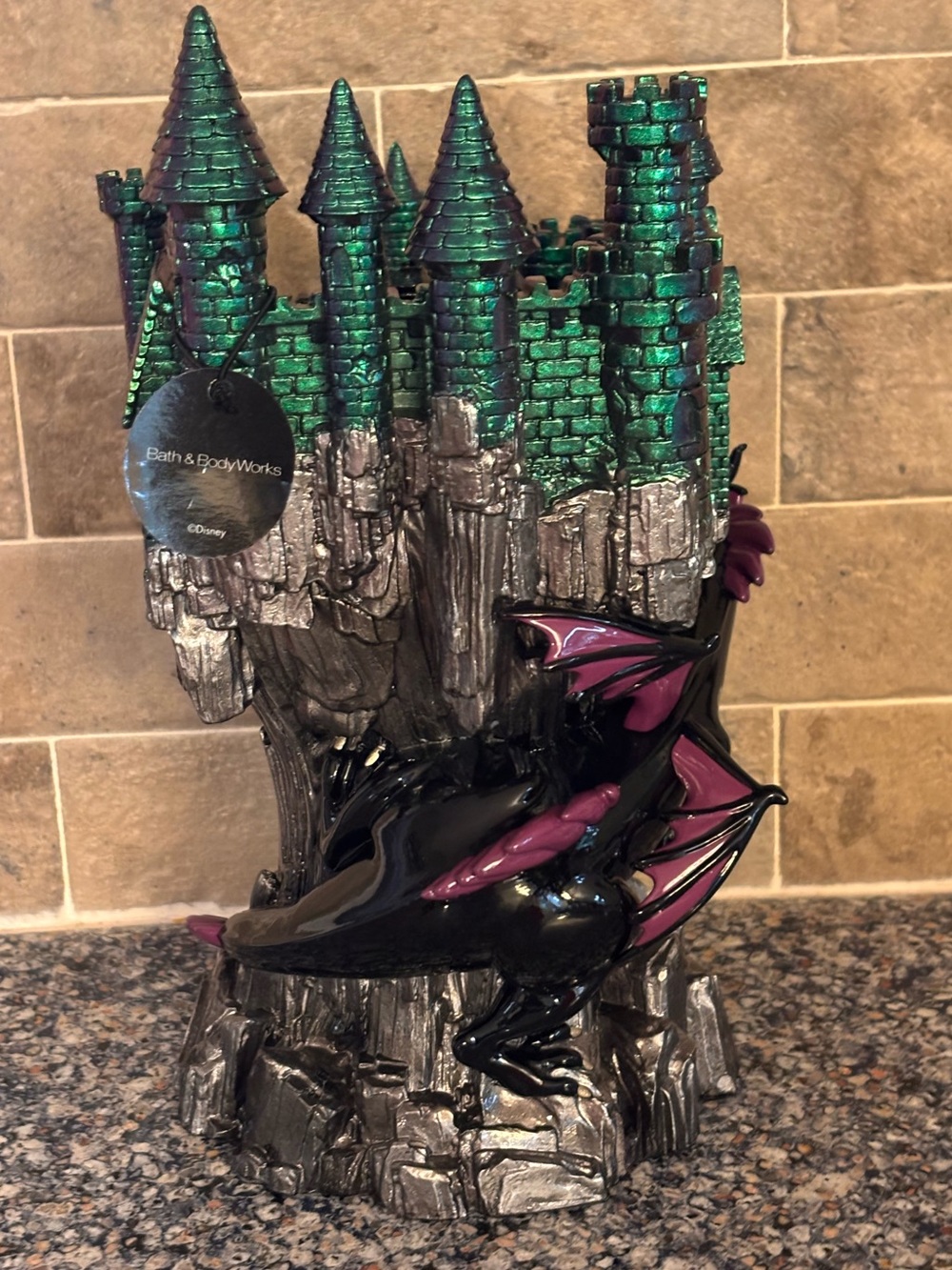 Bath & Body Works Disney Villains Maleficent Dragon Castle 3-Wick Candle Holder-